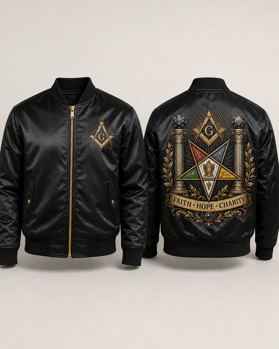 Ornate Satin Bomber